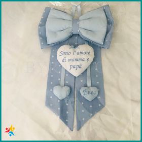 Fiocco Nascita Con Frase Sono L Amore Di Mamma E Papa E Nome Byrastore Com