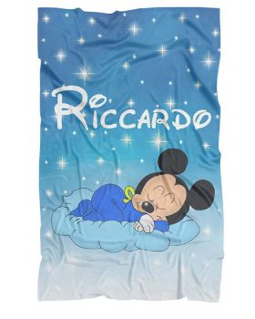 Dr.TOUGH Coperta Personalizzata Con Nome - Flanella Morbida Antipelucchi - 31 Colori E 4 Misure - Regalo Di Compleanno Personalizzato
