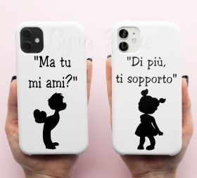 Custodia Personalizzata Per IPhone Xr – Cover In Gel Trasparente Con Cuori E Iniziali (Nome Inferiore Nero)