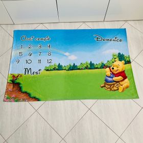 Coperta calendario complimese neonato personalizzata con nome Winnie the  Pooh 