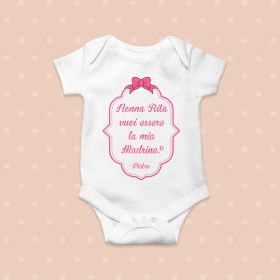 Body Neonato In Cotone Con Scritta Madrina E Orsetto – Regalo Nascita E Battesimo – Tienimi Tra Le Tue Braccia
